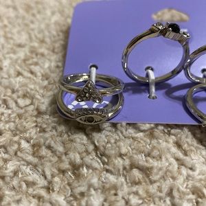 Rings, Claire’s, size 6/7, set of 5 rings.